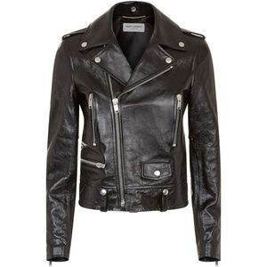 Leather biker jacket